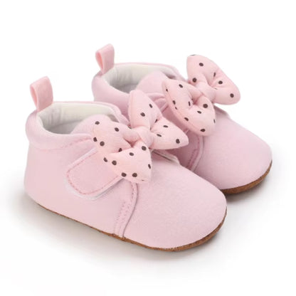 Cute Bow Baby Boy Girls Winter Warm First Walkers Cotton Baby Booties Kids Toddler Slippers Baby First Walkers Crib Shoes